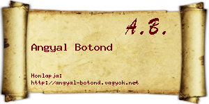 Angyal Botond névjegykártya